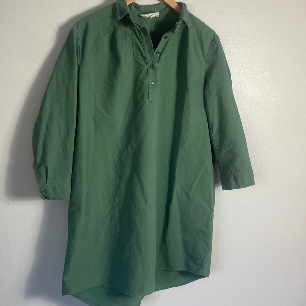 Pomander Place Tuckernuck Green Shirt Dress Size L - Picture 6 of 11